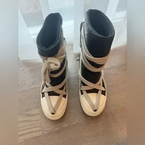 靴 Rick owens jambo puffer boots Rick Owens Black Jumbo Puffer Megalaced Boots Rick Owens